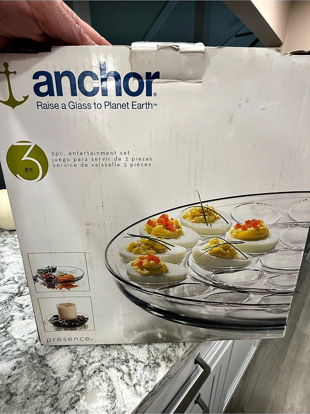Anchor Hocking Anchor Presence 3-Piece Entertainment Set Clear Glass
